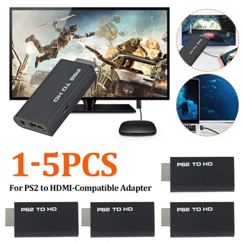 1-5 шт. Для PS2 к HDMI-совместимому аудио-видео конвертеру, игровой консоли к HDTV монитору, адаптеру, разъему для дисплея, аксессуару
