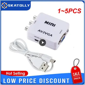 1 ~ 5ШТ HDMI-совместимый Адаптер Для Масштабирования AV Видео Композитный Конвертер RCA в HDMI-совместимый Конвертер CVSB L/R Video Scaler