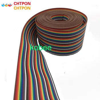 1М 2М 3М 4М 5М 10М 40-контактный провод Dupont Плоский Цветной Радужный ленточный кабель Провод 1.17 мм