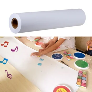 2 шт. рулон белой бумаги для рисования, рулоны бумаги для рисования для детей, для занятий рукоделием и рисования акварельной бумагой (30 см х 5 м)