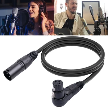 3-контактный микрофонный кабель с прямым разъемом XLR от штекера XLR под прямым углом 0.3/1/1.8 Микрофонный разъем M для микрофонного микшера студии звукозаписи