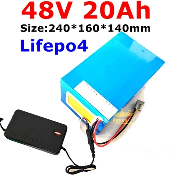 48v 20ah lifepo4 литиевая батарея 48v 20ah lifepo4 cell BMS 16s 51,2v для 2000w электро-скутера ebike Велосипед + зарядное устройство 5A