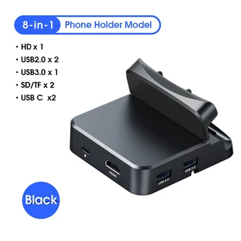 8 В 1 Док-станция-Концентратор Type C, Подставка Для Телефона, Подставка для Планшета, совместимая С USB C И HDMI Док-станция, Адаптер Зарядного Устройства Samsung S20
