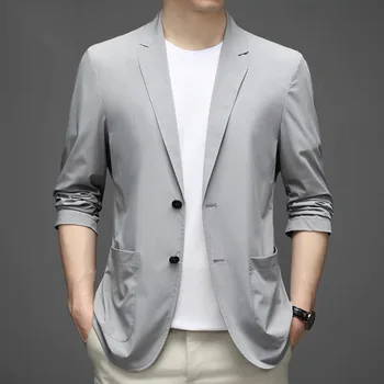 8440-Мужская футболка в корейском стиле, приталенная куртка