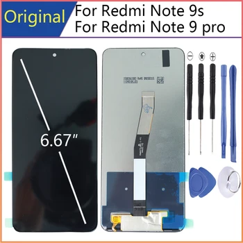 AAA + ЖК-дисплей для Xiaomi Redmi Note 9S ЖК-дисплей для мобильного телефона Xiaomi Redmi Note 9 PRO с ЖК-дисплеем с 10-сенсорным экраном