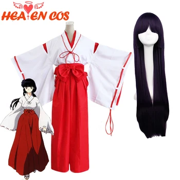 HeavenCos аниме Инуяша Кике Косплей костюм Парики Женское платье Кимоно для вечеринки в честь Хэллоуина