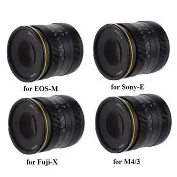 Kamlan 28mm f1.4 Широкоугольный Объектив APS-C с Большой диафрагмой с ручной Фокусировкой для Беззеркальных камер EOS-M Sony E FUJI X M4/3