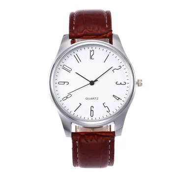 Watch Men Luxury Brand Famous Simple Business Leather Quartz Wrist Watch Relogio Masculino שעון לגבר Часы Мужские Брендовые