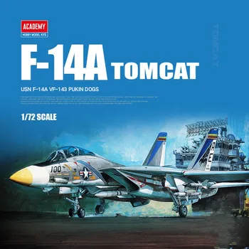 АКАДЕМИЯ 12563 Сборочная Модель 1/72 Масштаб США F-14A для Истребителя Tomcat Модели Самолетов для Военной модели Хобби Коллекция Игрушек DIY