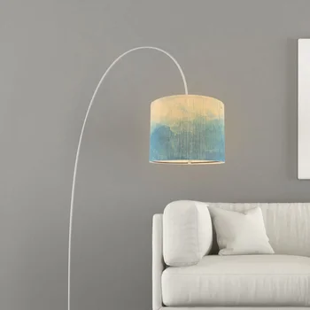 Бамбуковый абажур с абстрактным рисунком, абажур для торшеров, настольных ламп, подвесных светильников