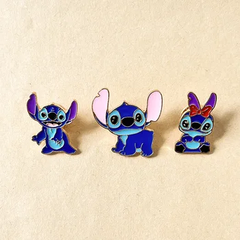 Булавки для лацканов Disney Stitch с героями мультфильмов 