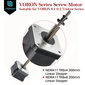 Винтовой Двигатель VORON NEMA17 TR8 ×8 200 мм/TR8x4 300 мм Линейный Шаговый Двигатель для Серии 3D-принтеров VORON 0.1/0.2 Trident