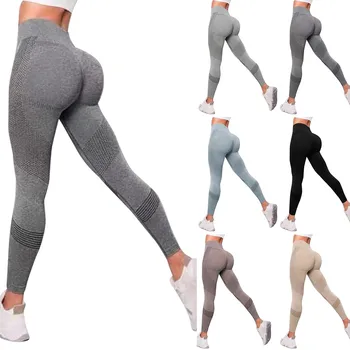 Длинные штаны для йоги, женские леггинсы для фитнеса с подтяжкой бедер, спортивные колготки с высокой талией, дышащие брюки от пота, Pantalones De Mujer