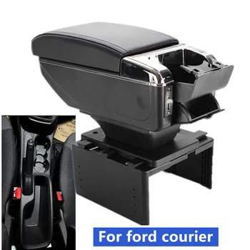 Для Ford Courier Подлокотник Коробка для Ford Courier Автомобильный подлокотник Центральный ящик для хранения Дооснащение салона автомобильными аксессуарами USB