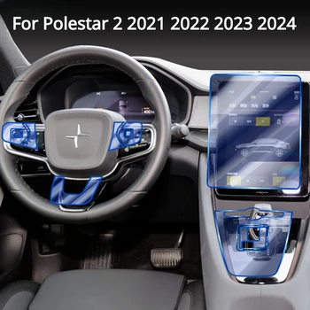 Для Polestar 2 2021-2024 Автомобильные Аксессуары для интерьера из тонкопленочного прозрачного ТПУ, панель передач, Центральная консоль, устойчивая к царапинам, ремонт