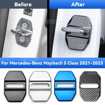 Защитная крышка дверного замка автомобиля из нержавеющей стали для Mercedes Benz Maybach S Class 2021-2023, Антикоррозийные декоративные аксессуары