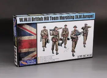 Марширующая британская команда MG Gecko 1/35 модели 35GM0014 времен Второй мировой войны [Северная Европа]