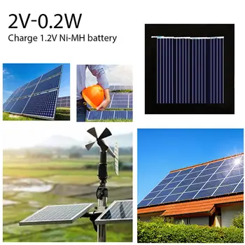 Мини-солнечная система, Солнечная панель 2 В 0,2 Вт, бытовая наружная Солнечная энергия, декор для 1,2 В Ni MH аккумулятора, зарядного устройства для сотового телефона