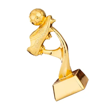 Мини-футбольный трофей из смолы, игрушка-награда за футбольный матч с основанием для школы и детского сада (золотой)