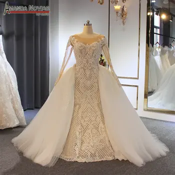 Модное свадебное платье со съемной юбкой, хит продаж, платье-русалка