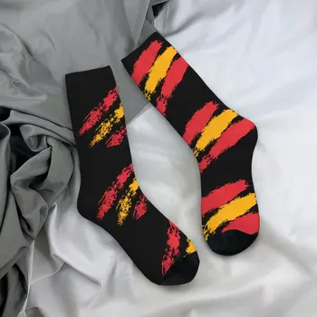 Модные баскетбольные носки с испанским флагом, нескользящие носки из полиэстера Spain Espana Crew для унисекс