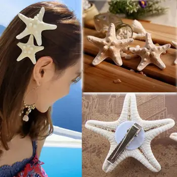 Модные женские туфли для девочек и женщин, заколка для волос в виде морской звезды, заколка для волос, украшения в виде морской звезды, 2 шт.
