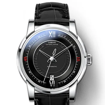 мужские автоматические часы,мужские модельные часы Switzerland LOBINNI luxury man механические наручные часы с автоподзаводом водонепроницаемые часы relogio