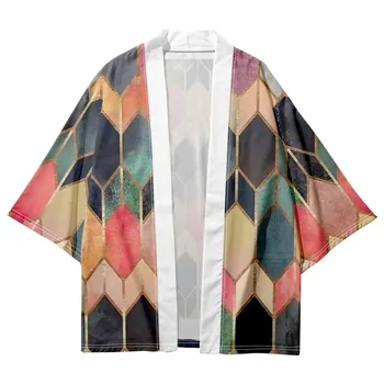 Мужские кимоно, халат, кардиган, рубашки, пижамы, Японский повседневный Свободный домашний халат, летняя Мужская куртка-юката в винтажном стиле, наряды