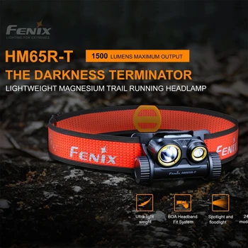Налобный фонарь из трехслойного магния FENIX HM65R-T мощностью 1500 люмен для длительных и интенсивных мероприятий на свежем воздухе