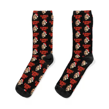 Носки Merry Kloppmas1 Спортивные мужские чулки с цветочным рисунком, рождественские дизайнерские мужские носки, женские