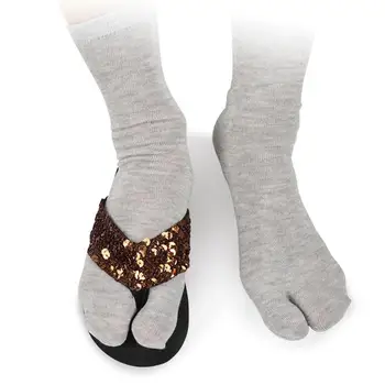 Носки-сабо унисекс, моющиеся носки с разделением пальцев для повседневной носки (серые)