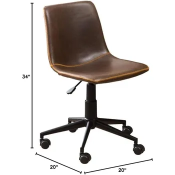 Офисное кресло с воздушным подъемником из искусственной кожи с поворотом на 360 градусов