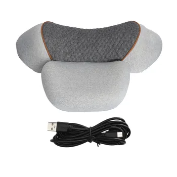 Подушка для массажа шеи с подогревом, USB-источник питания, Эргономичное Мягкое Снотворное, подушка для вытяжения шейки матки, снимающая усталость в путешествиях