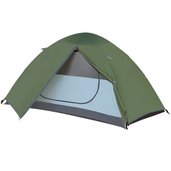 Походная палатка для сна для одного человека, двухслойная, водонепроницаемая, сверхлегкая, палатки для кемпинга, алюминиевый шест, модернизированный