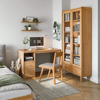 Простой современный Домашний Прямоугольный студенческий стол с деревянной ножкой Офисный стол и стул Комбинация Ju3v