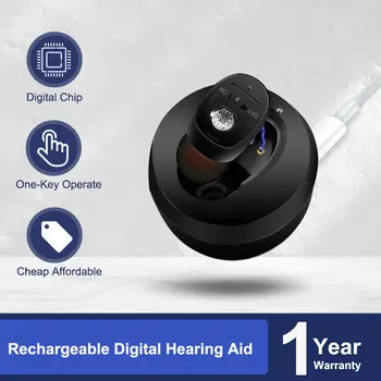 слуховые аппараты перезаряжаемые 2023 Невидимый Цифровой Усилитель Звука для лечения Глухоты Беспроводной Слуховой Аппарат audifonos para sordera earbud