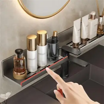 Стеллаж для хранения в ванной комнате Настенный Многофункциональный Органайзер для умывальника, зеркала, смесителя, стеллажа для хранения, органайзера