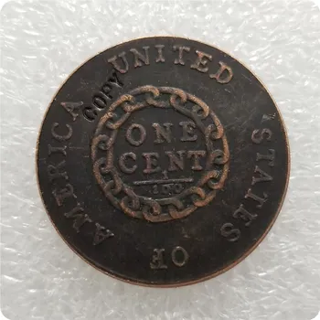 США 1793 ЦЕПОЧКА CENT AMERICA Coin КОПИЯ памятных монет-копии монет, медали, монеты, предметы коллекционирования