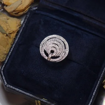 Уникальное кольцо с бриллиантом Fan Lab из стерлингового серебра 925 пробы, Обручальные кольца для женщин, свадебные украшения для помолвки