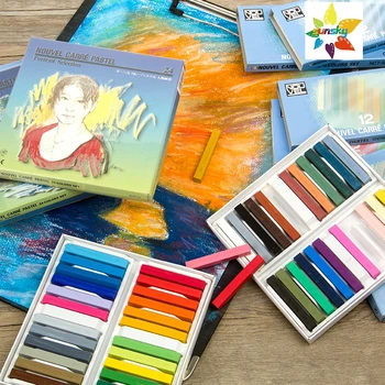 Цветной мел SAKURA, пастельная палочка 24/48 цветов, набор пастельных карандашей, набор рисунковых декораций общего цвета, тонких и ровных