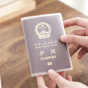 Чехол для паспорта из ПВХ для путешествий, водонепроницаемый от грязи, кошелек, Прозрачные держатели для удостоверений личности из ПВХ, бизнес-футляр для кредитных карт, чехол