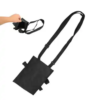 Чехол для сумки для мочевого катетера 1000 мл Регулируемый Водонепроницаемый Многоразовый Держатель сумки для ног для катетера на открытом воздухе Черный 