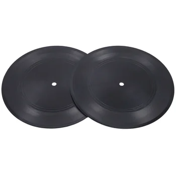 Чистые виниловые пластинки, 7-дюймовый компакт-диск для декора комнаты, компакт-диск для декора стен, виниловые пластинки, декор из черных поддельных пластинок (12 штук)